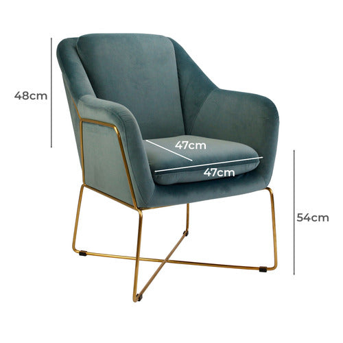 BROOKLYN AND BELLA DOVER VELVET ARMCHAIR