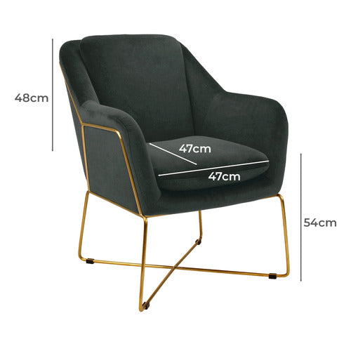 BROOKLYN AND BELLA DOVER VELVET ARMCHAIR