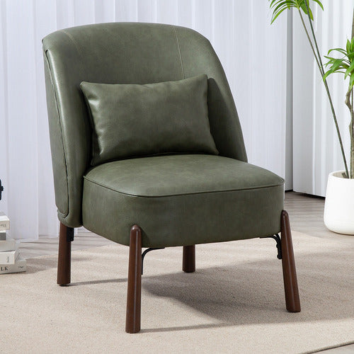 EVIE HOME CASE FAUX LEATHER ACCENT CHAIR