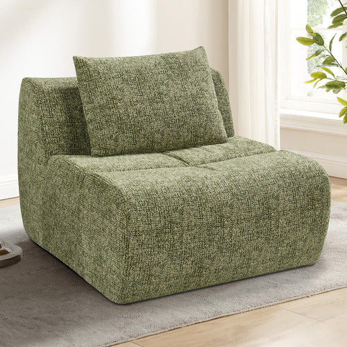 EVIE HOME CLAIRE LINEN ARMLESS LOUNGE CHAIR