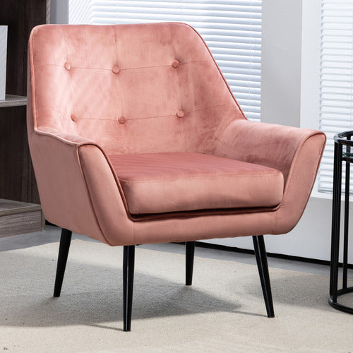 EVIE HOME JESSE VELVET ARMCHAIR