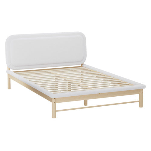 LIVING FUSION EDEN BOUCLE QUEEN PLATFORM BED