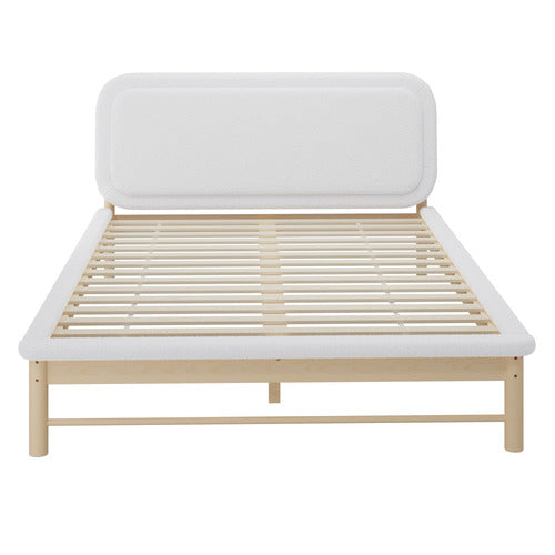 LIVING FUSION EDEN BOUCLE QUEEN PLATFORM BED