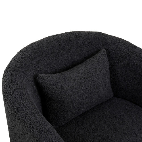 OAKLEIGH HOME EDGAR FAUX SHERPA SWIVEL ARMCHAIR