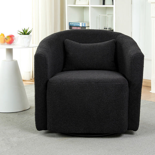 OAKLEIGH HOME EDGAR FAUX SHERPA SWIVEL ARMCHAIR
