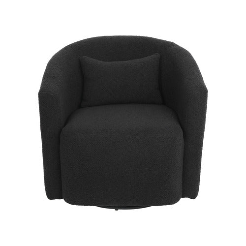 OAKLEIGH HOME EDGAR FAUX SHERPA SWIVEL ARMCHAIR