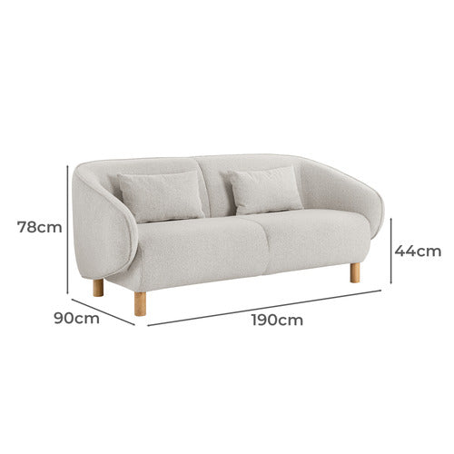 EDIE 3 SEATER BOUCLE SOFA