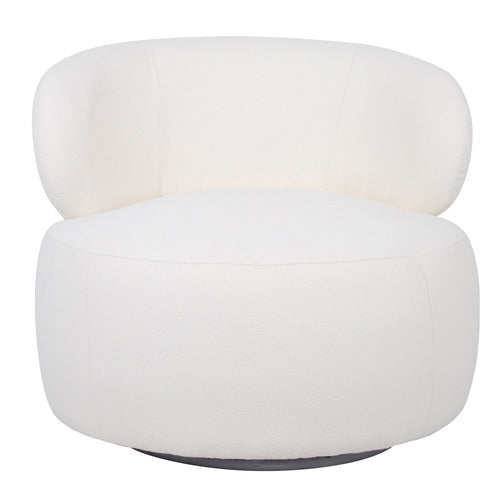 BY DESIGNS EDITH BOUCLE SWIVEL ARMCHAIR