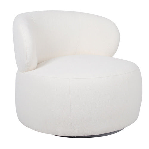 BY DESIGNS EDITH BOUCLE SWIVEL ARMCHAIR