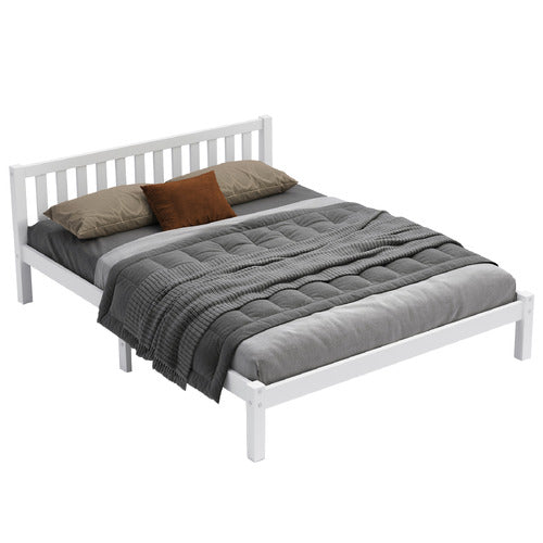 HOXTON ROOM WHITE HAZEL PINE WOOD BED FRAME