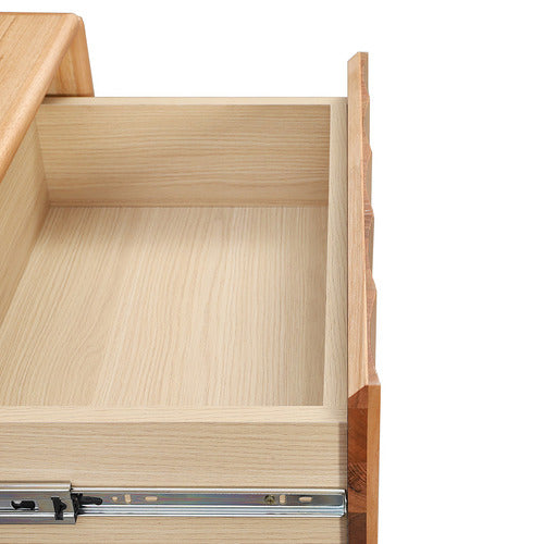 EVERGREEN HOME ELETTRA TASMANIAN OAK WOOD BEDSIDE TABLE