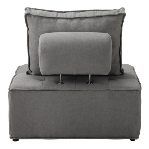 LIVING FUSION ELGA UPHOLSTERED ARMLESS LOUNGE CHAIR