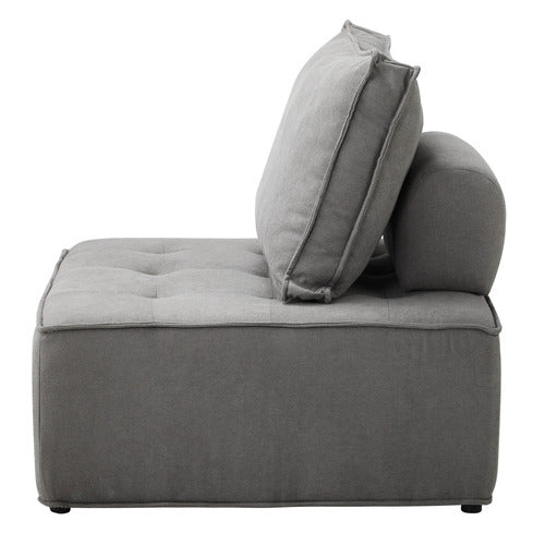 LIVING FUSION ELGA UPHOLSTERED ARMLESS LOUNGE CHAIR