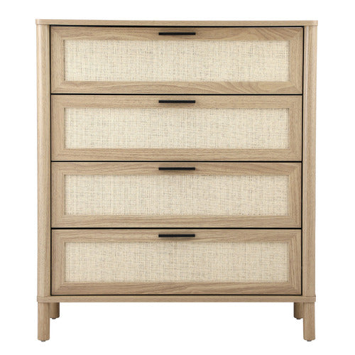 LIVING FUSION ELIDA RATTAN 4 DRAWER CHEST