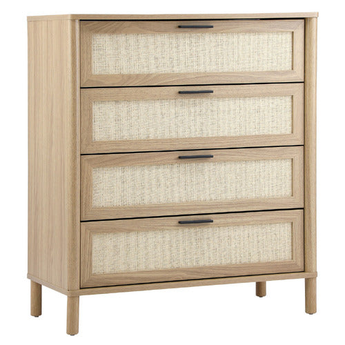 LIVING FUSION ELIDA RATTAN 4 DRAWER CHEST