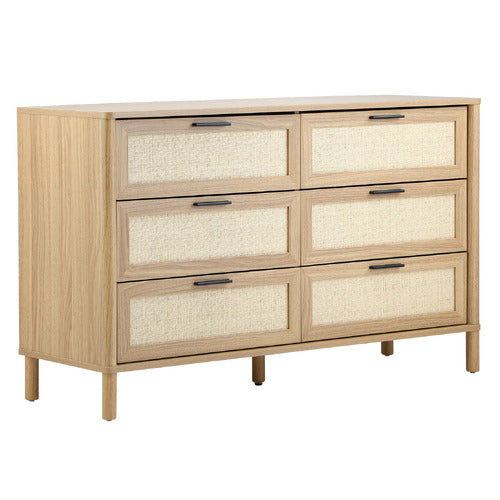 LIVING FUSION ELIDA RATTAN 6 DRAWER CHEST