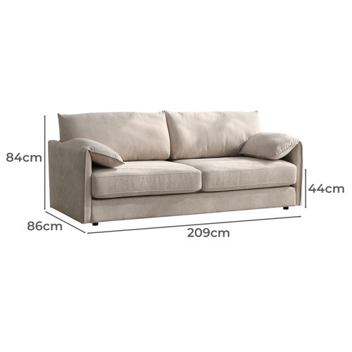 SOUTHERN STYLERS ELKEN 3 SEATER DOUBLE VELVET SOFA BED