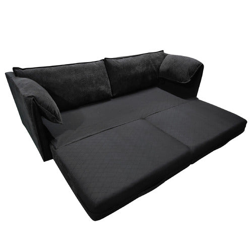 SOUTHERN STYLERS ELKEN 3 SEATER DOUBLE VELVET SOFA BED