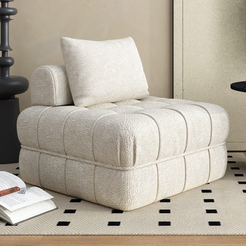 EVER DREAMING LIVING ELLA 76CM BOUCLE LOUNGE CHAIR