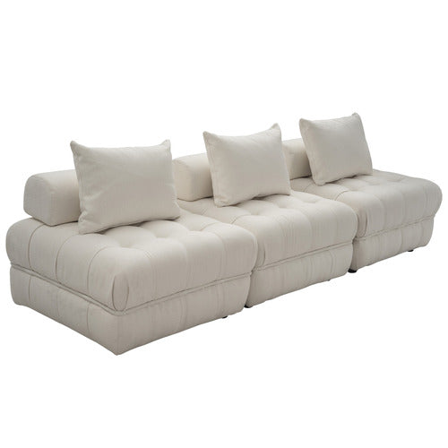EVER DREAMING LIVING ELLA 76CM BOUCLE LOUNGE CHAIRS (SET OF 3)