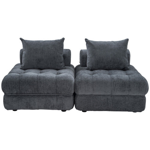 EVER DREAMING LIVING ELLA 76CM BOUCLE LOUNGE CHAIRS (SET OF 2)