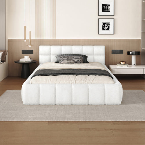 HOXTON ROOM ELLIE MAY BOUCLE PLATFORM BED