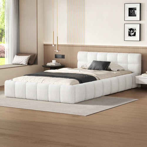 HOXTON ROOM ELLIE MAY BOUCLE PLATFORM BED