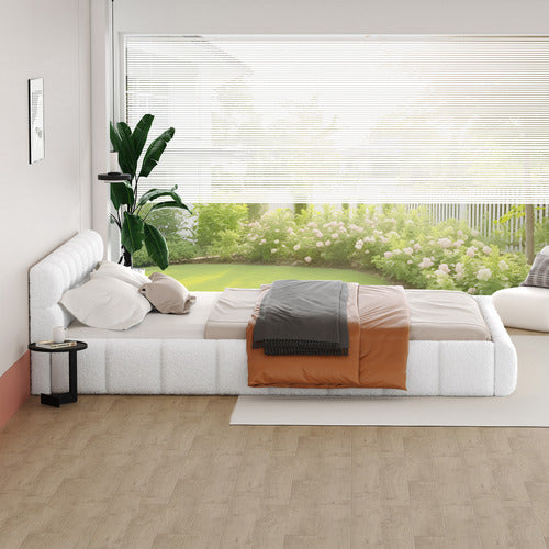 HOXTON ROOM ELLIE MAY BOUCLE PLATFORM BED