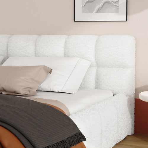 HOXTON ROOM ELLIE MAY BOUCLE PLATFORM BED