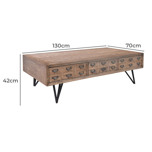 CHARTWELL HOME ELLIOT RECYCLED ELM WOOD COFFEE TABLE