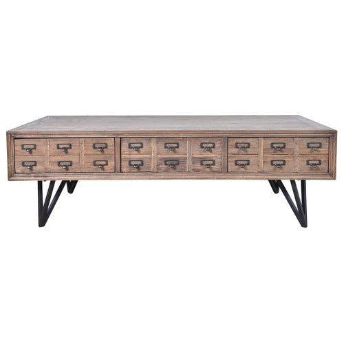 CHARTWELL HOME ELLIOT RECYCLED ELM WOOD COFFEE TABLE