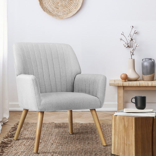 LIVING FUSION ELWINE RUBBERWOOD ARMCHAIR
