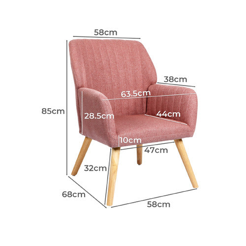 LIVING FUSION ELWINE RUBBERWOOD ARMCHAIR
