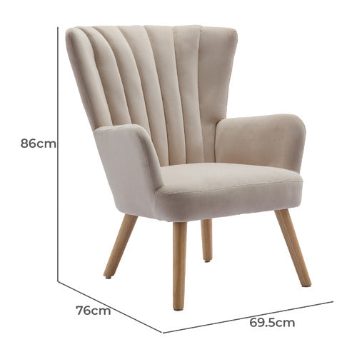 CASSINGTON HOME ELYSE VELVET ARMCHAIR