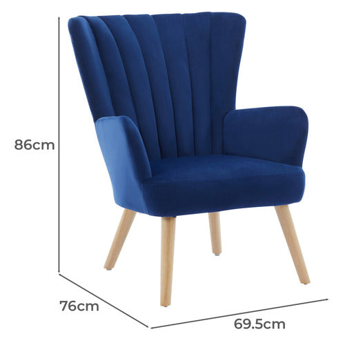 CASSINGTON HOME ELYSE VELVET ARMCHAIR