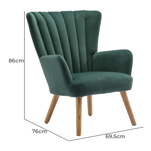 CASSINGTON HOME ELYSE VELVET ARMCHAIR