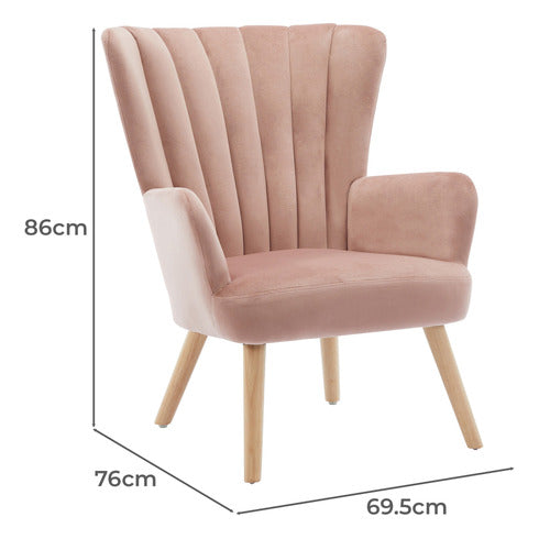 CASSINGTON HOME ELYSE VELVET ARMCHAIR