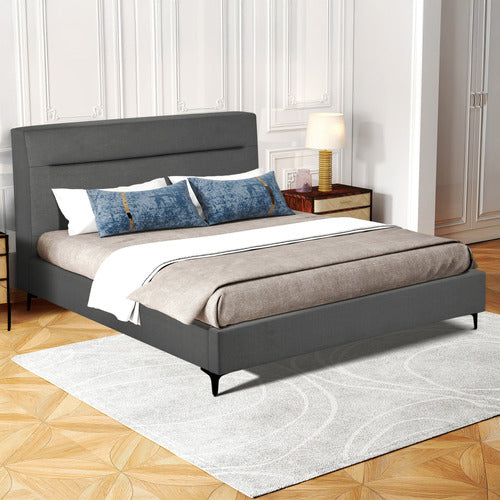 HAVEN COVE FURNITURE EMELIA UPHOLSTERED QUEEN PLATFORM BED