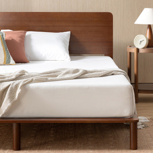 STUDIO HOME WALNUT PORTIA BAMBOO WOOD BED FRAME