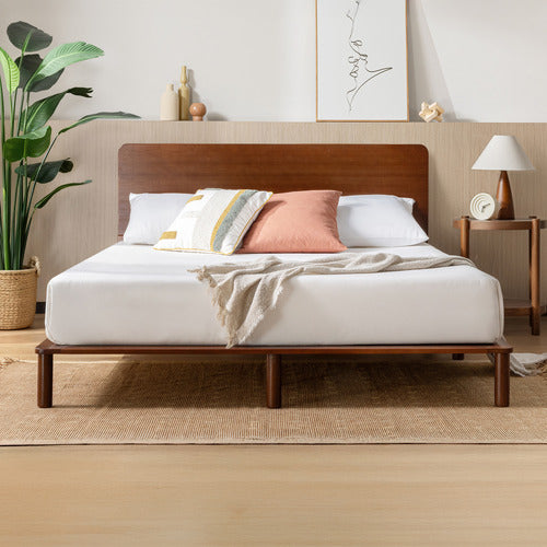 STUDIO HOME WALNUT PORTIA BAMBOO WOOD BED FRAME