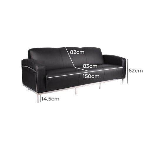 COOPER FURNITURE EMMA 3 SEATER RECEPTION LOUNGE SOFA