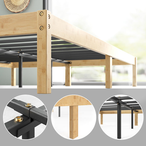 STUDIO HOME NATURAL EMORY BED BASE