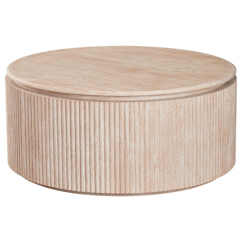 KEYS ROAD DESIGNS EMPRESS TRAVERTINE-LOOK COFFEE TABLE