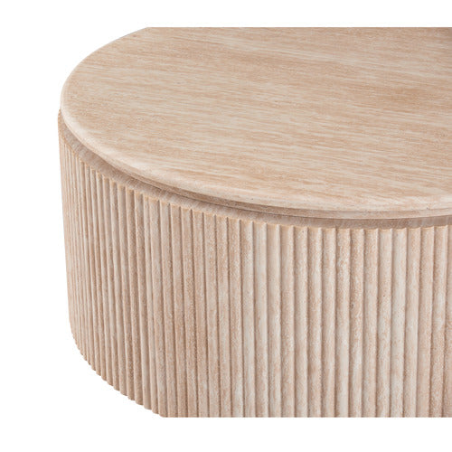 KEYS ROAD DESIGNS EMPRESS TRAVERTINE-LOOK COFFEE TABLE