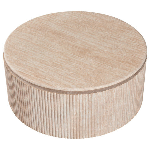 KEYS ROAD DESIGNS EMPRESS TRAVERTINE-LOOK COFFEE TABLE