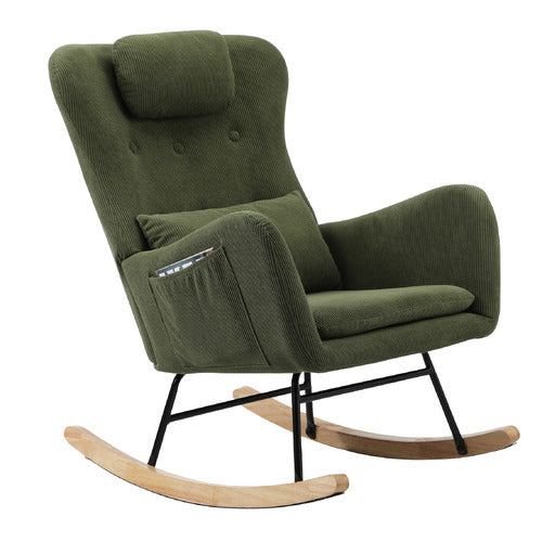 LIVING FUSION ERIN CORDUROY ROCKING CHAIR