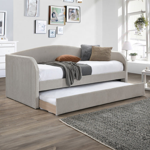 BY DESIGNS ESTHER VELVET SINGLE DAYBED WITH TRUNDLE