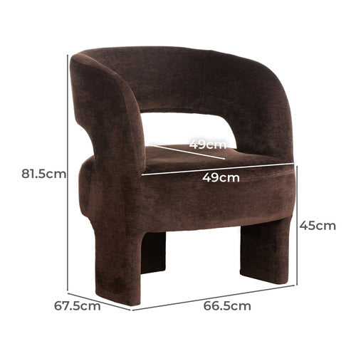 THE HOME COLLECTIVE EUGENIE VELVET ARMCHAIR