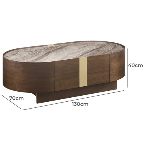 SOUTHERN STYLERS EVEREST CERAMIC COFFEE TABLE
