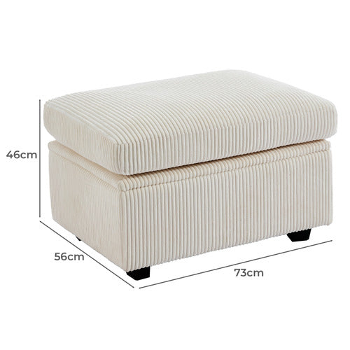 CASSINGTON HOME EVIANA 6 SEATER KING SINGLE MODULAR SOFA BED & OTTOMAN SET